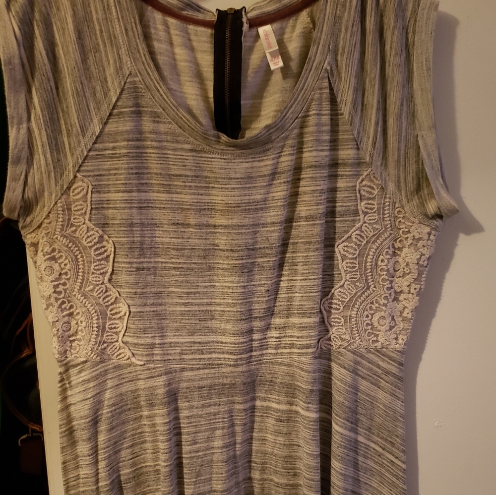 Xhilaration XL skater dress with lace and zipper